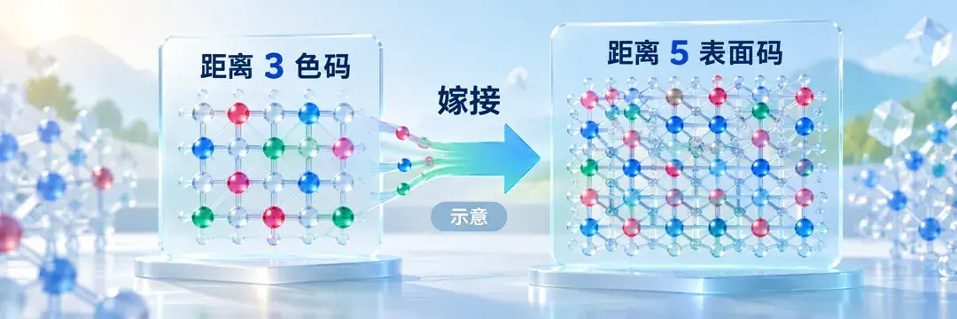 色码嫁接到表面码示意