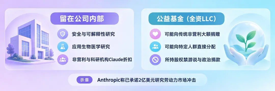 公司内部公益工作与公益基金用途边界示意